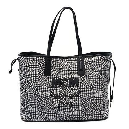 MCM Visetos Large Liz Reversible Shopper Tote Black 3 of 17