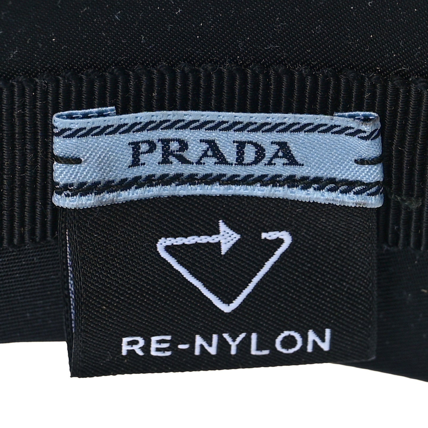 Re-Nylon Metal Triangle Logo Headband Black