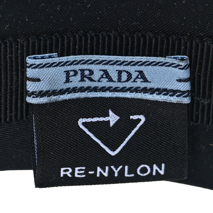 Prada Re-Nylon Metal Triangle Logo Headband Black 6 of 6