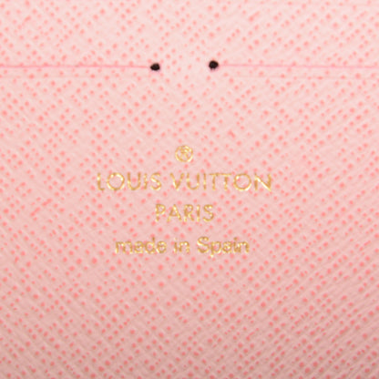 Louis Vuitton Damier Azur Clemence Wallet Rose Ballerine 6 of 7
