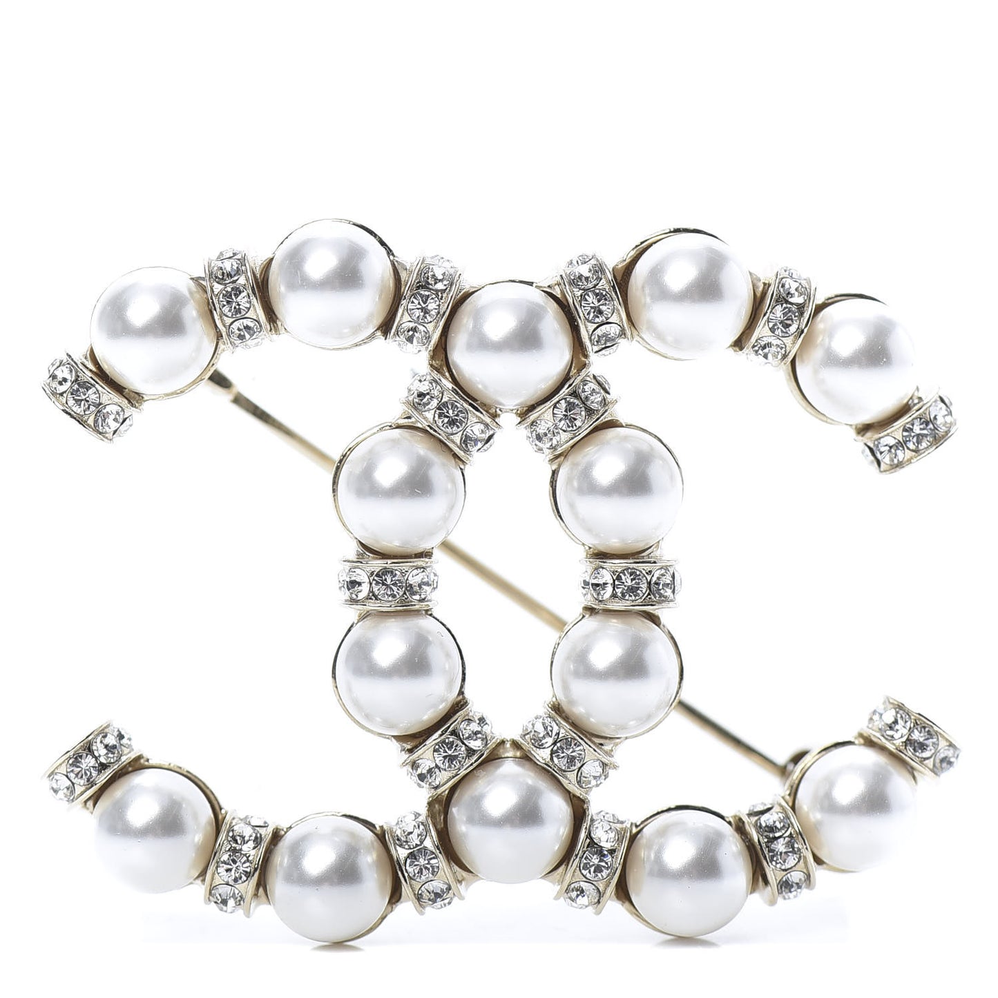 Pearl Crystal Nefertiti CC Brooch Gold
