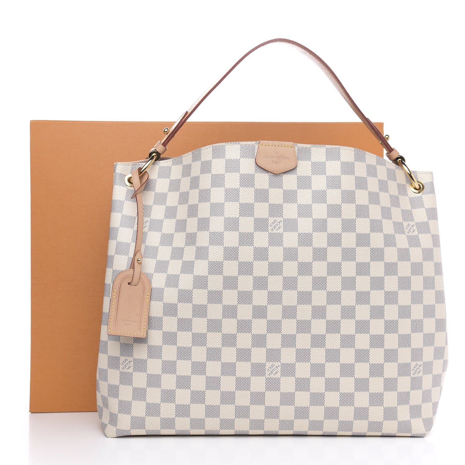 Louis Vuitton Damier Azur Graceful MM Rose Ballerine 15 of 16
