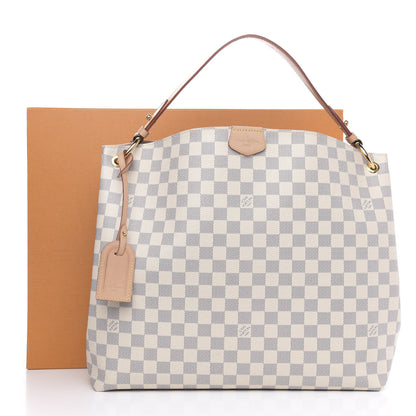 Louis Vuitton Damier Azur Graceful MM Rose Ballerine 15 of 16