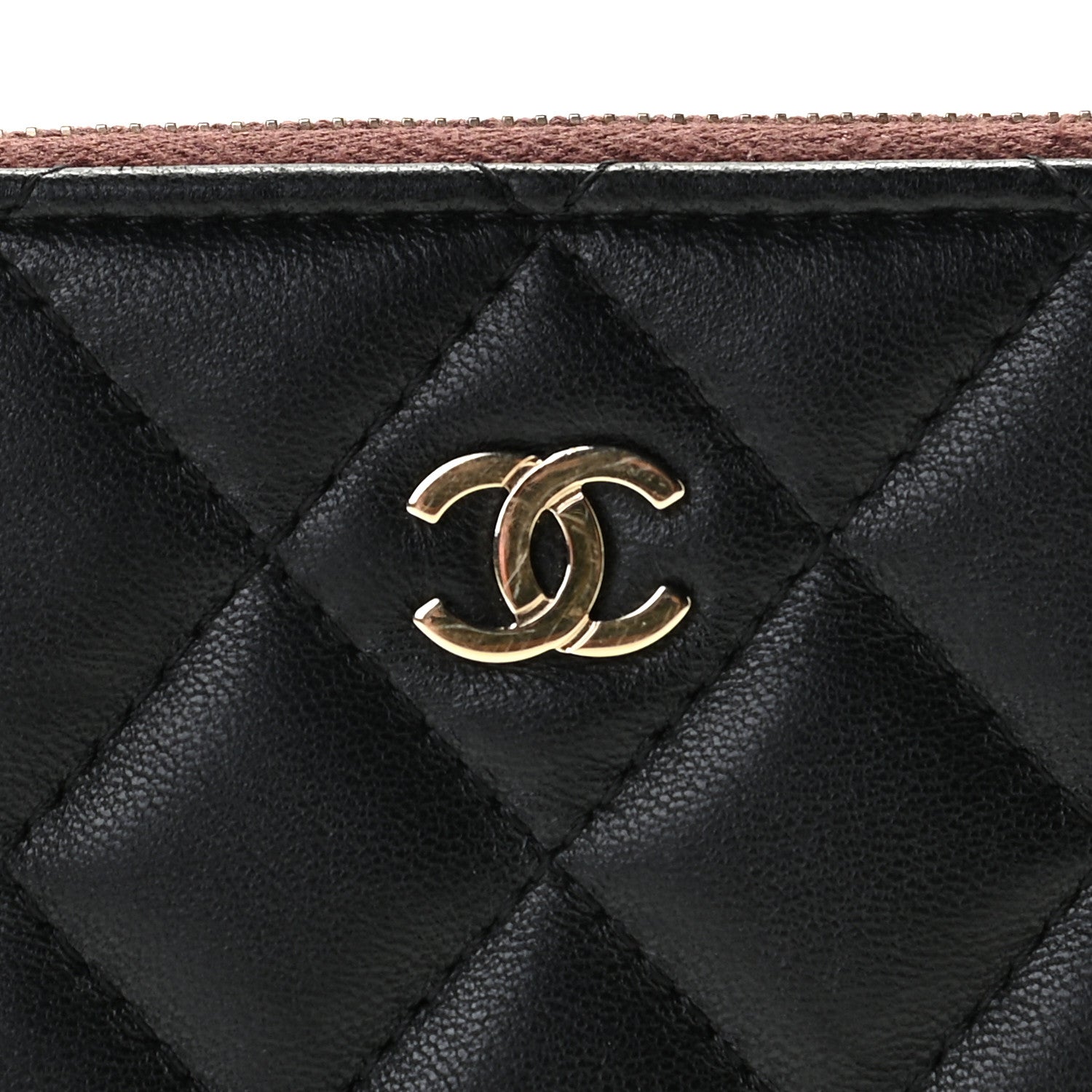 Chanel Lambskin Quilted Small Cosmetic Case Black 2 of 9