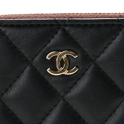 Chanel Lambskin Quilted Small Cosmetic Case Black 2 of 9