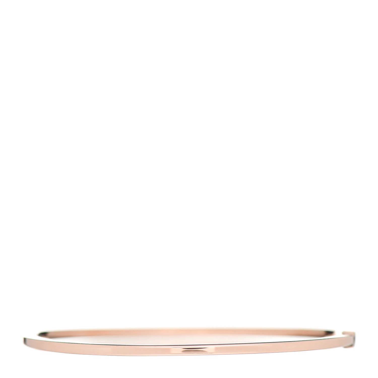 Tiffany 18K Rose Gold Diamond Metro Hinged Bangle Bracelet 3 of 4