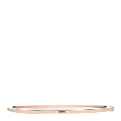 Tiffany 18K Rose Gold Diamond Metro Hinged Bangle Bracelet 3 of 4