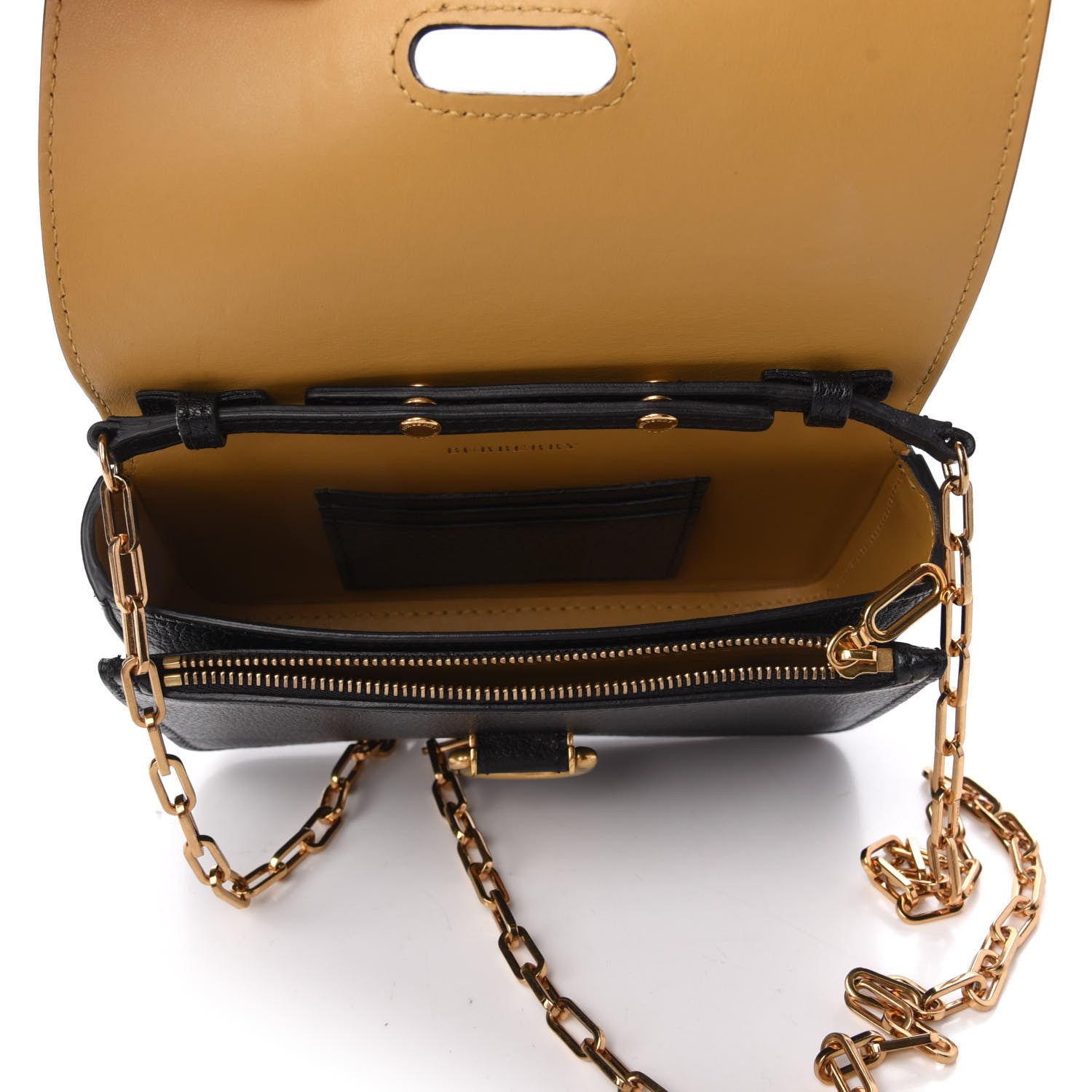Burberry Goatskin Mini Hayes D-Ring Crossbody Bag Black 5 of 8