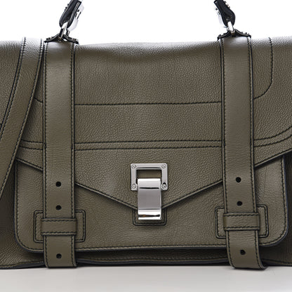 Proenza Schouler Grained Calfskin Medium PS1 Plus Satchel Cypress 10 of 10
