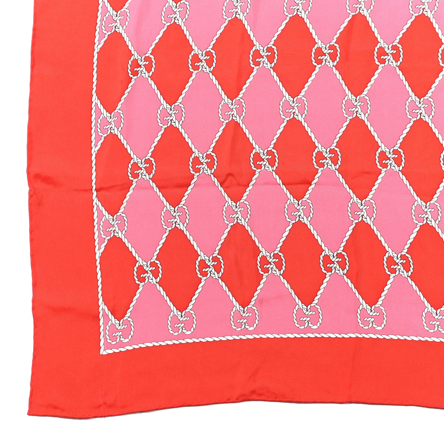 Gucci Silk Monogram Scarf Red Pink 3 of 4