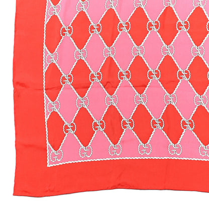 Gucci Silk Monogram Scarf Red Pink 3 of 4