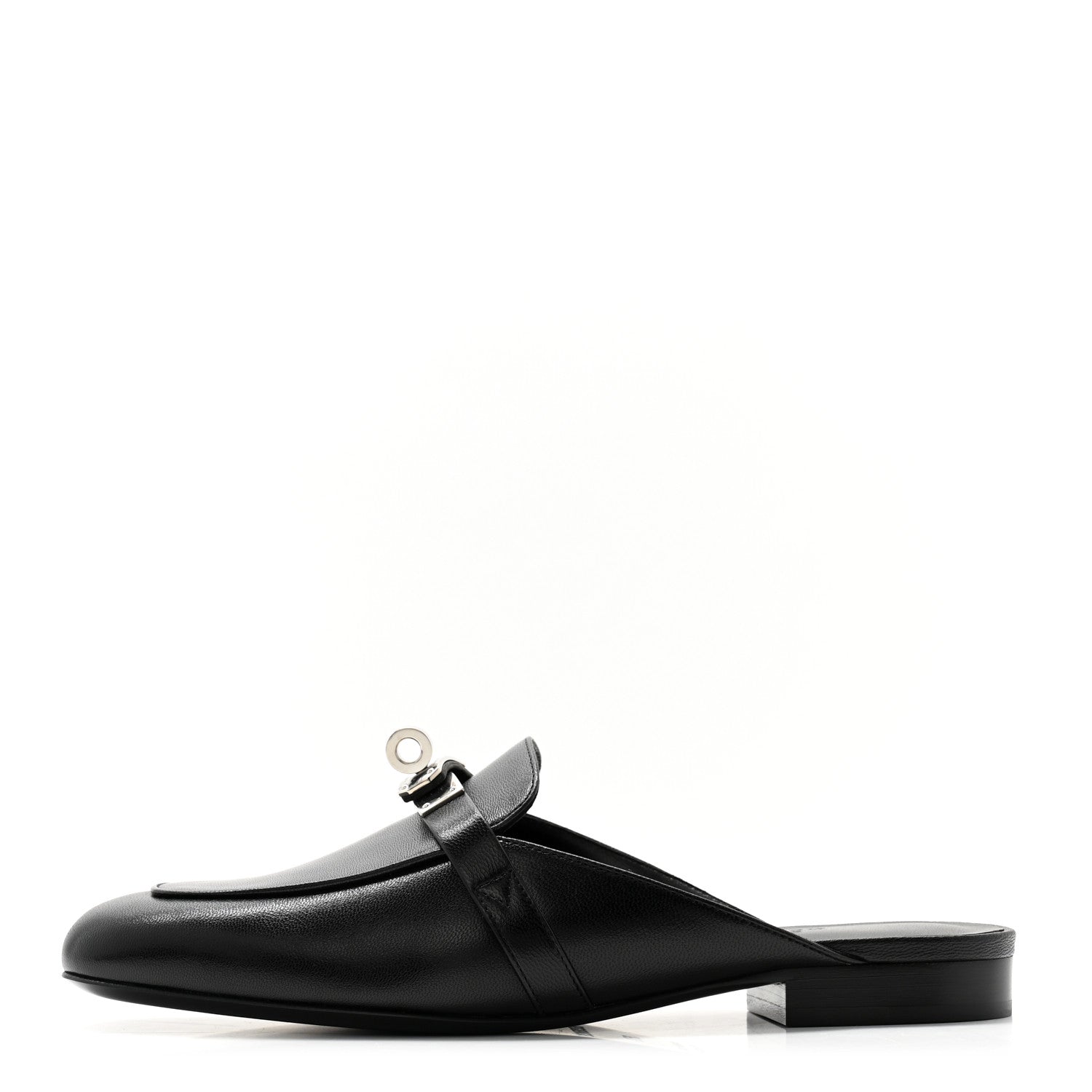 Hermes Goatskin Oz Mules 35.5 Black 1 of 9