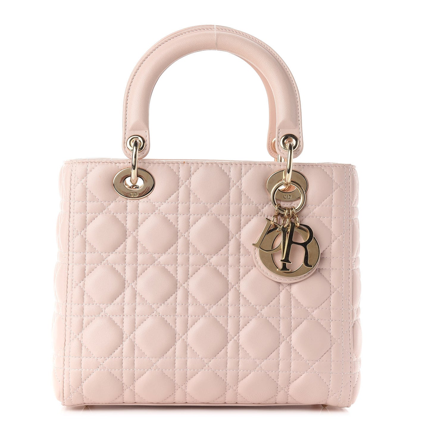 Lambskin Cannage Medium Lady Dior Light Pink