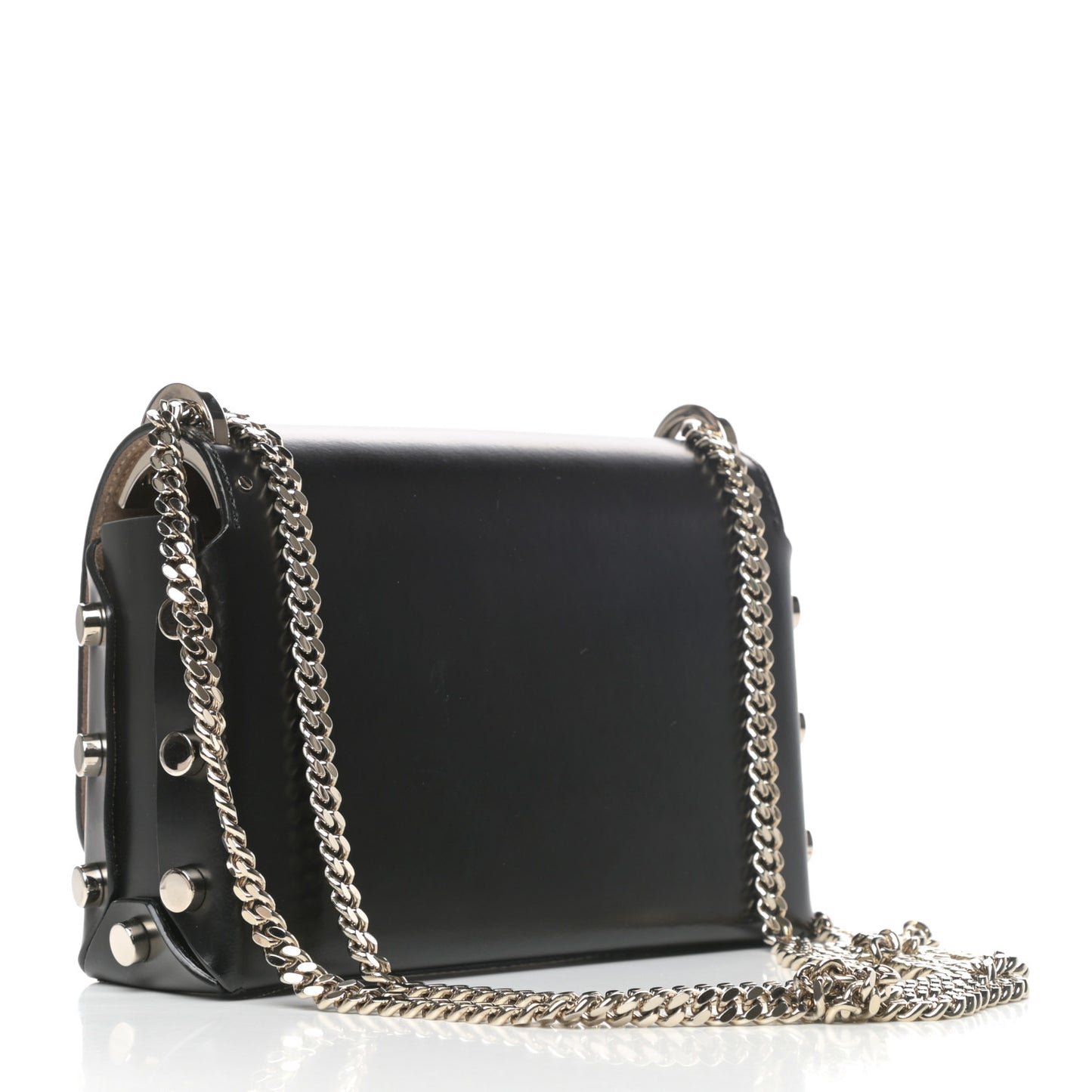 Smooth Calfskin Lockett Petite Shoulder Bag Black