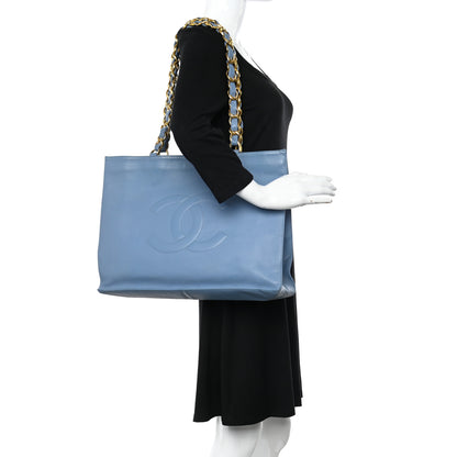 Chanel Lambskin Jumbo CC Shoulder Bag Blue 2 of 11
