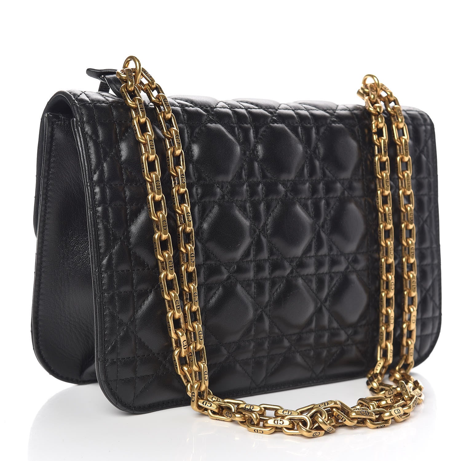 Christian Dior Lambskin Cannage Large Dioraddict Flap Bag Black 4 of 10