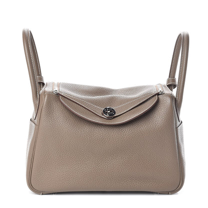 Hermes Taurillon Clemence Lindy 30 Etoupe 1 of 10