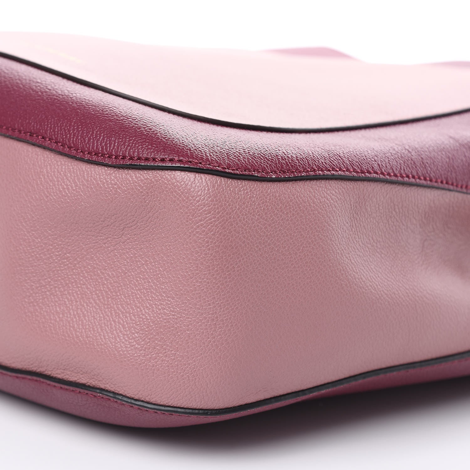 Burberry Soft Grain Calfskin Bi-Color Small Elmstone Hobo Dark Plum Dusty Pink 9 of 13