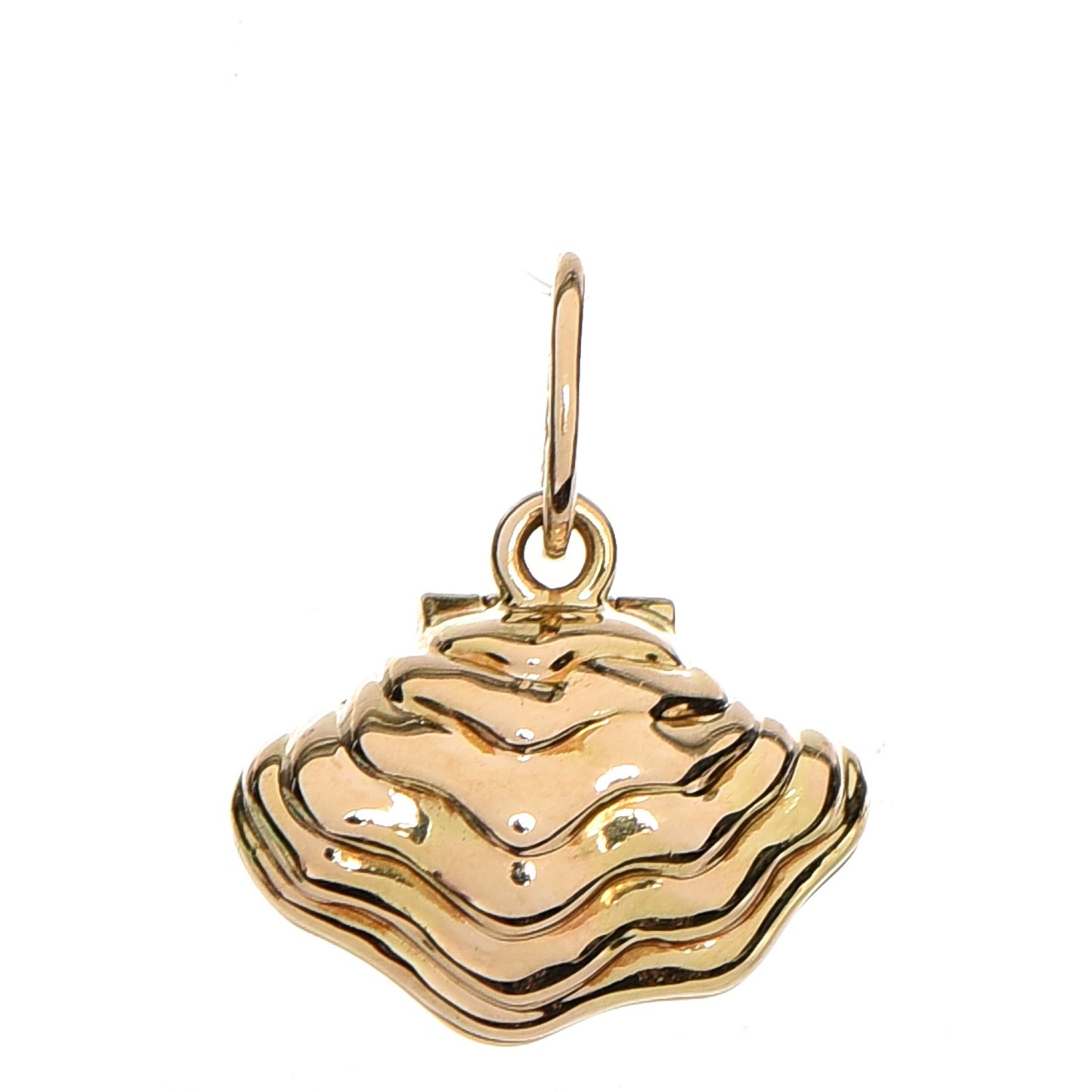 18K Yellow Gold Akoya Pearl Enamel Oyster Charm