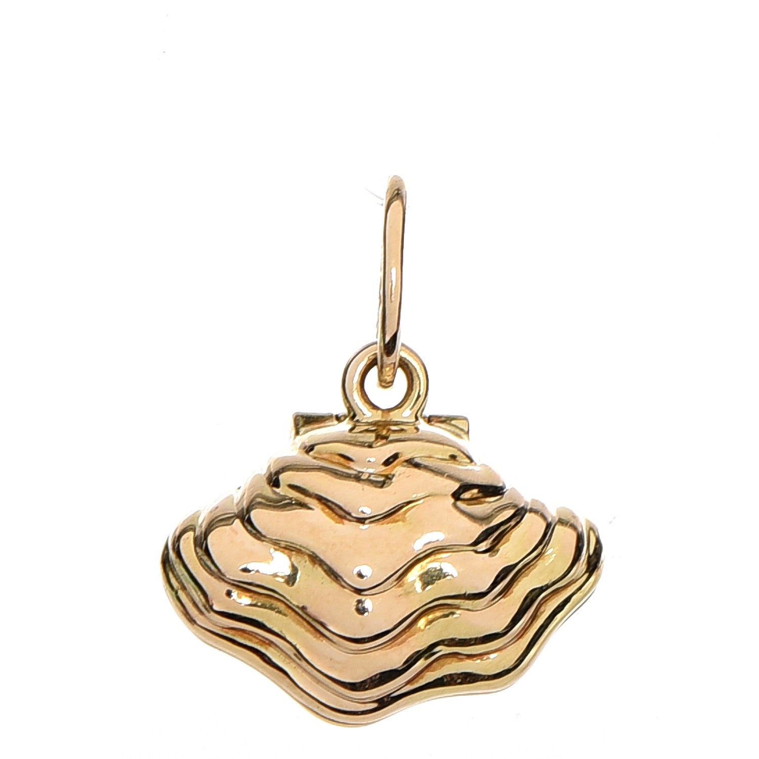 Tiffany 18K Yellow Gold Akoya Pearl Enamel Oyster Charm 1 of 5