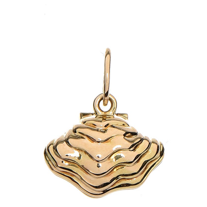 Tiffany 18K Yellow Gold Akoya Pearl Enamel Oyster Charm 1 of 5