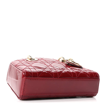 Christian Dior Patent Cannage Micro Lady D-Joy Rouge Ceris 4 of 10