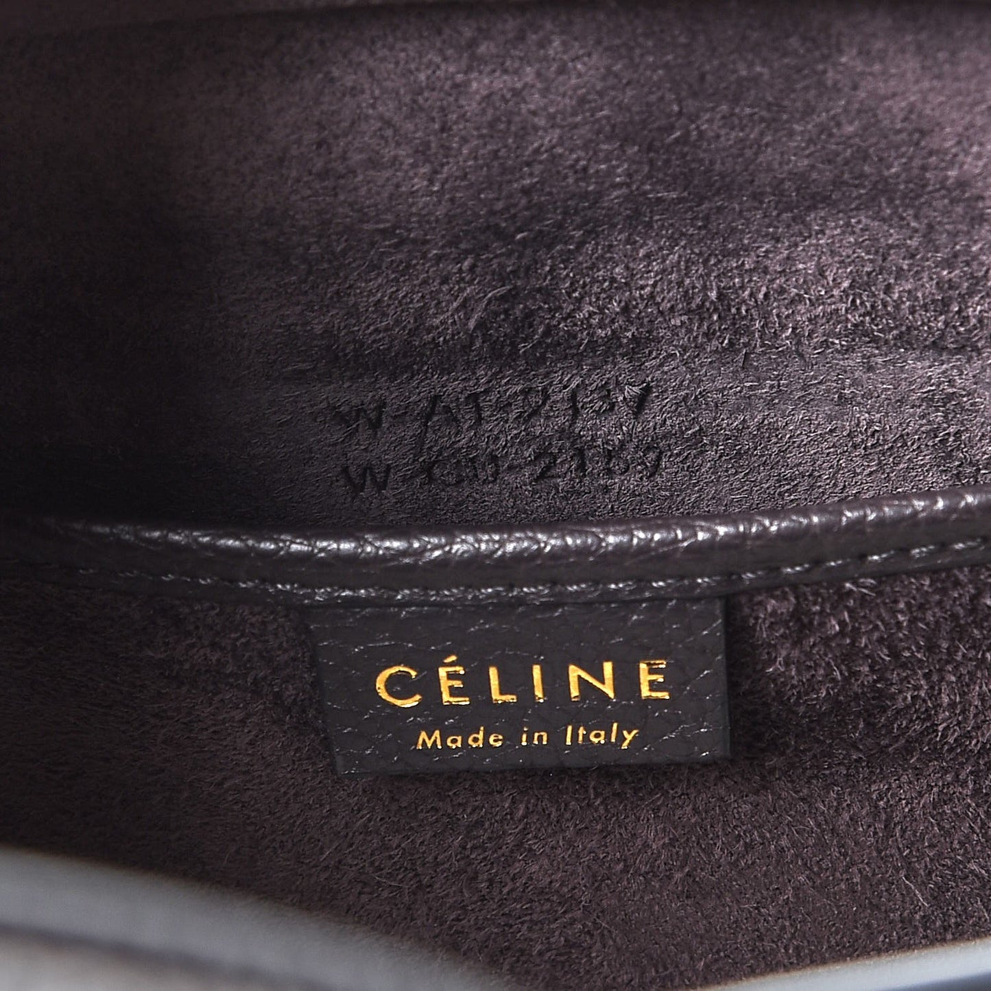 Drummed Calfskin Nano Luggage Liquorice