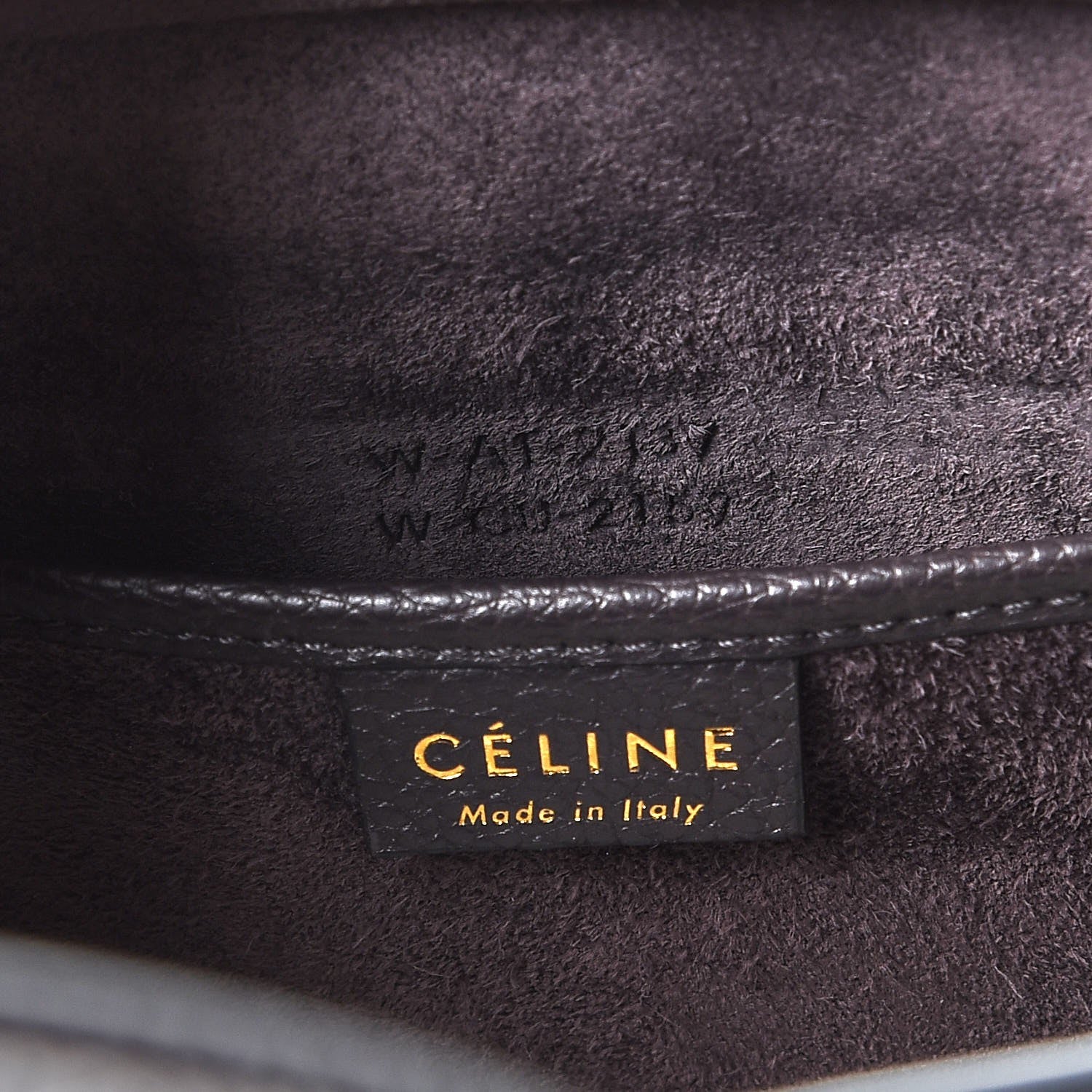 Celine Drummed Calfskin Nano Luggage Liquorice 9 of 9