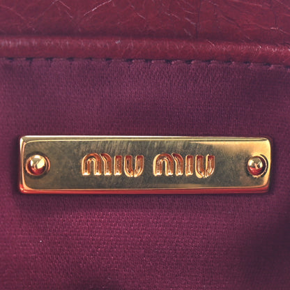 Miu Miu Vitello Shine Quilted Wristlet Rubino 6 of 7