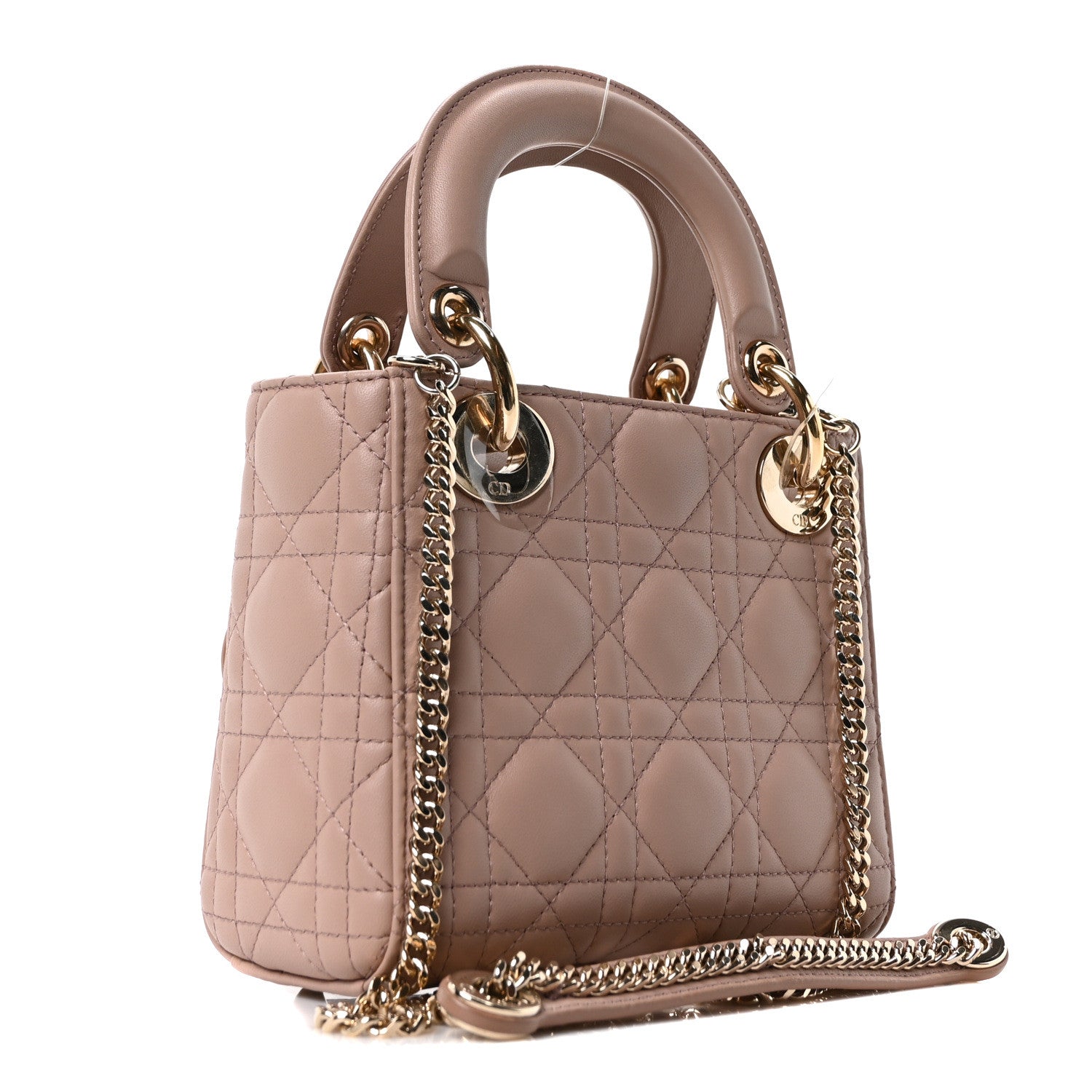Christian Dior Lambskin Cannage Mini Lady Dior Fard 3 of 9