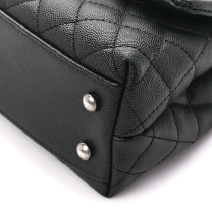 Chanel Caviar Lizard Embossed Quilted Mini Coco Handle Flap Black 11 of 12