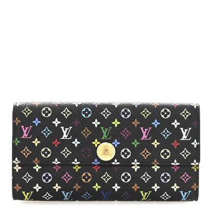 Louis Vuitton Monogram Multicolor Sarah Wallet Black Grenade 1 of 10