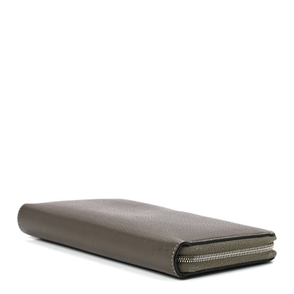 Celine Drummed Calfskin Large Zip Around Multifunction Wallet Souris 10 of 12