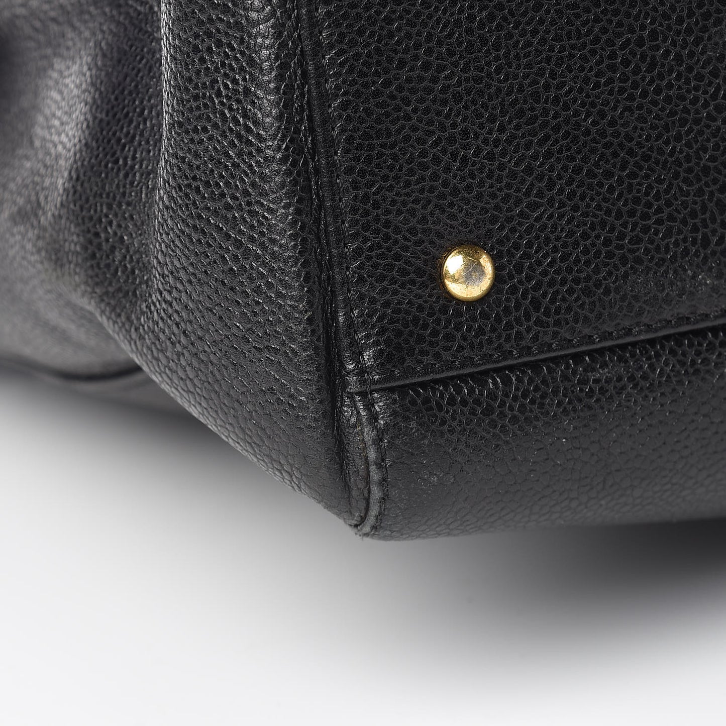 Caviar Large CC Shoulder Bag Black
