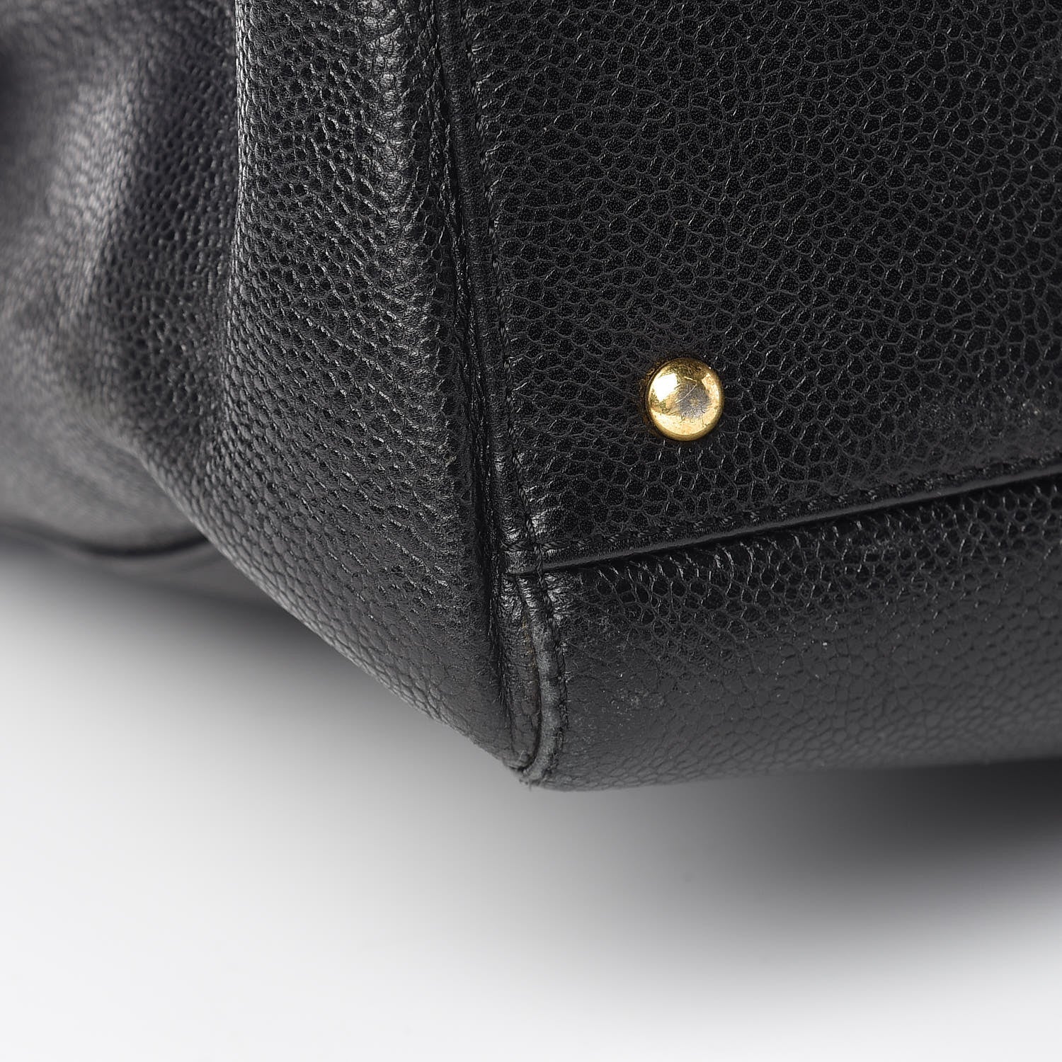 Chanel Caviar Large CC Shoulder Bag Black 10 of 12