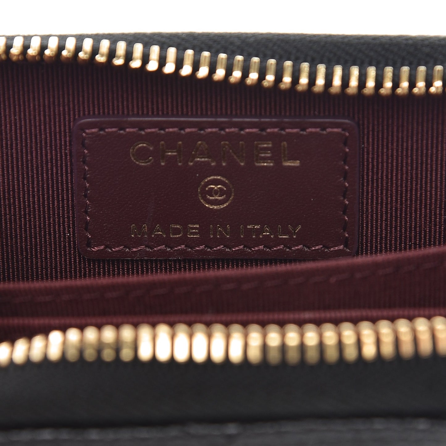 Caviar Quilted Zip Coin Purse Black