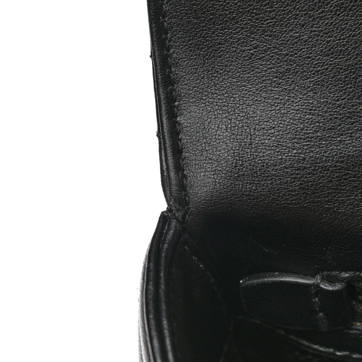 Soft Calfskin Impunture Diagramme Medium Chain Flap Shoulder Bag Black