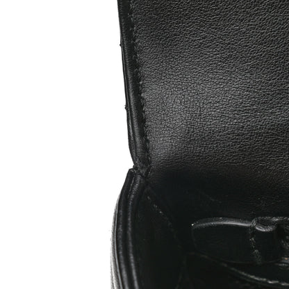 Prada Soft Calfskin Impunture Diagramme Medium Chain Flap Shoulder Bag Black 11 of 12