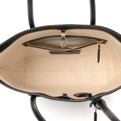 Burberry Calfskin Monogram Motif TB Medium Soft Tote Black 5 of 10