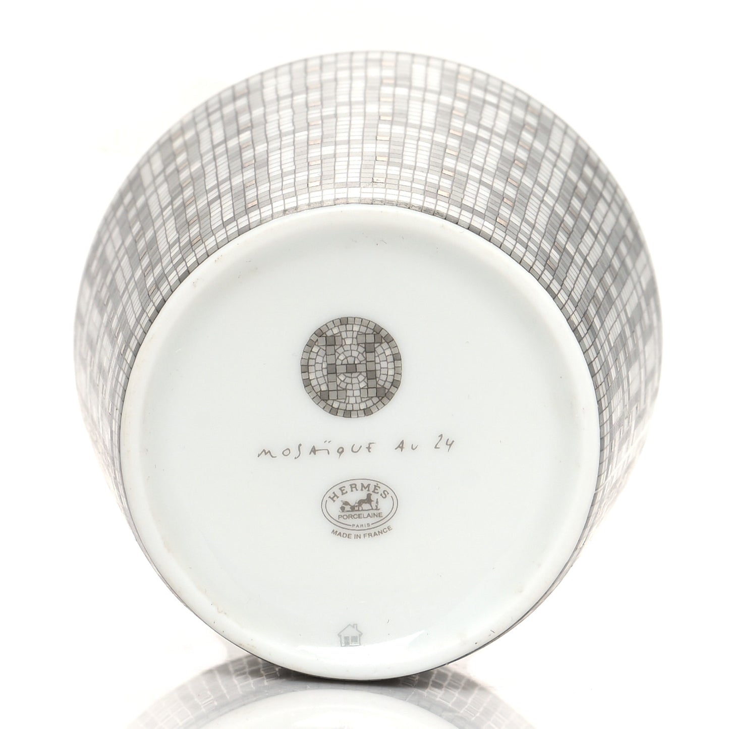 Porcelain Mosaique Au 24 Porcelain Candle Tumbler Platinum