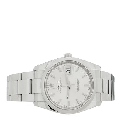 Rolex Stainless Steel 34mm Oyster Perpertual Date Watch Silver 115200 2 of 5