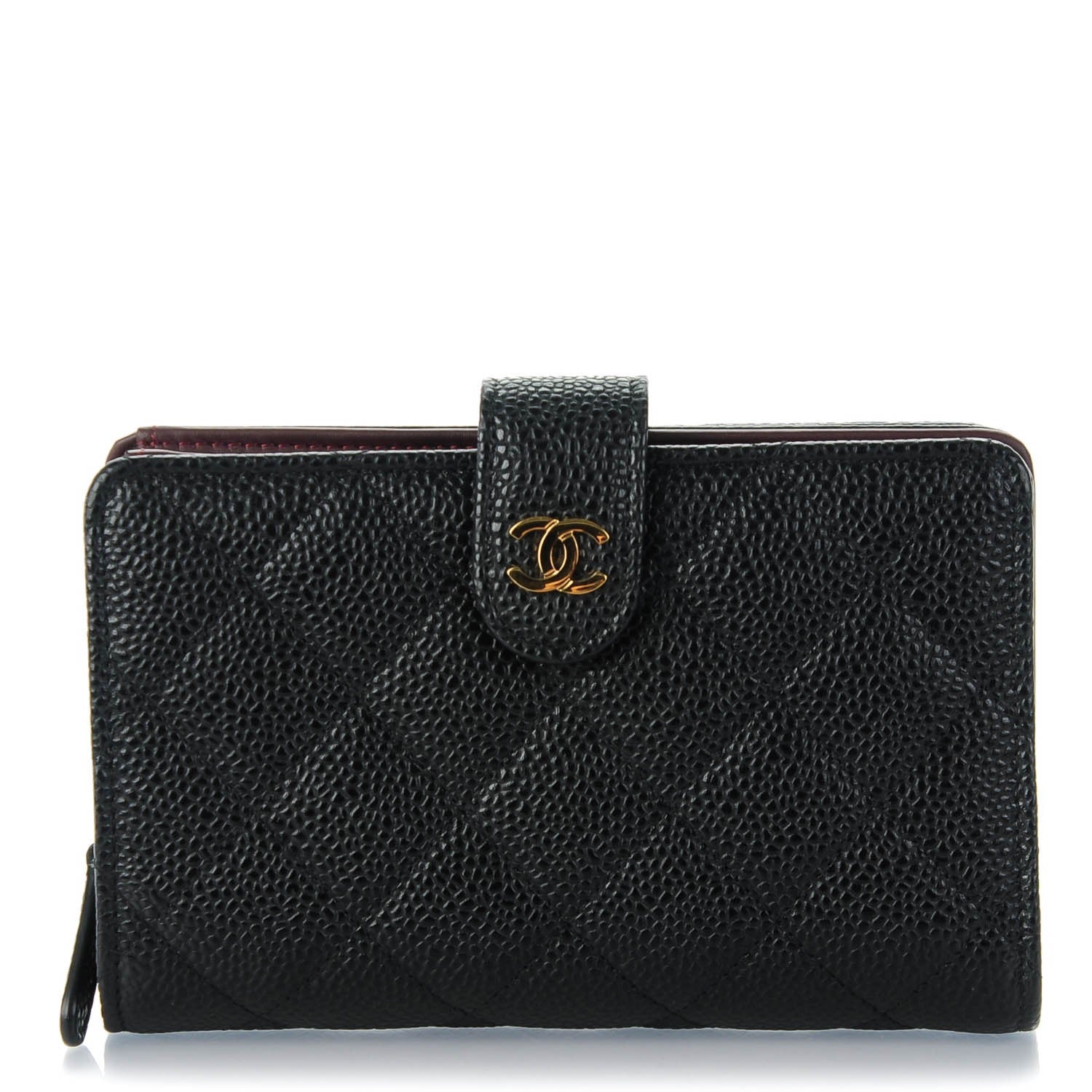 Chanel Caviar Quilted Zipped Pocket Wallet Black 1 of 9
