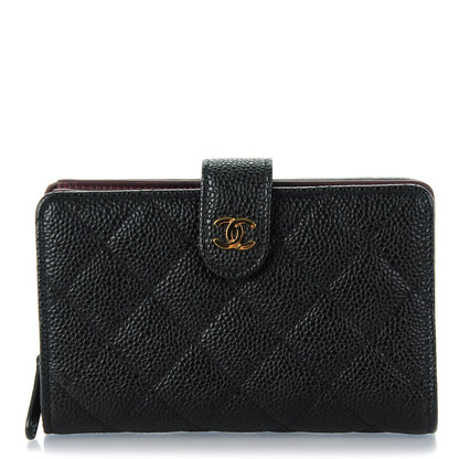 Chanel Caviar Quilted Zipped Pocket Wallet Black 1 of 9
