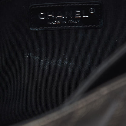 Chanel Metallic Goatskin Quilted Medium Rock In Rome Flap Charcoal 8 of 10