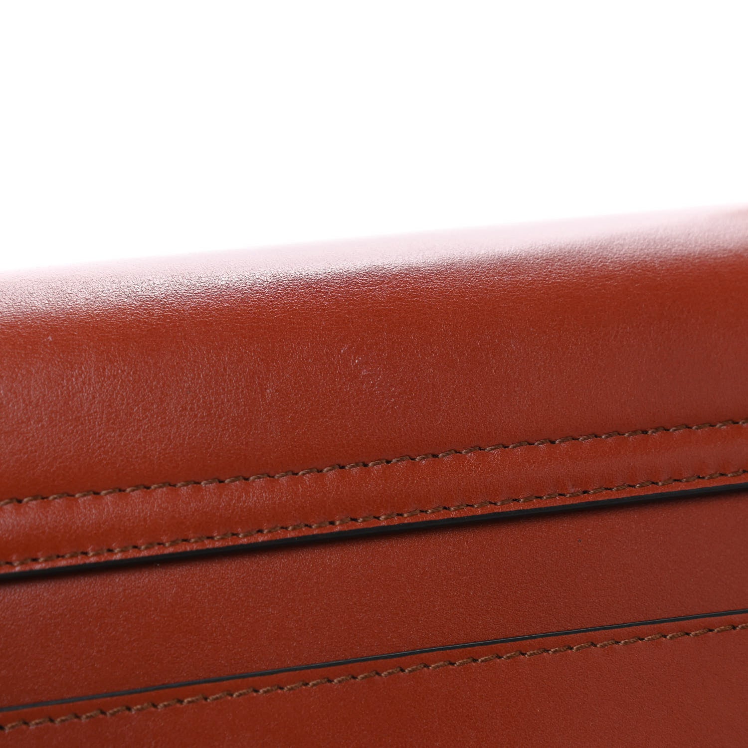 Chloe Shiny Calfskin Suede Small C Double Carry Bag Sepia Brown 10 of 11