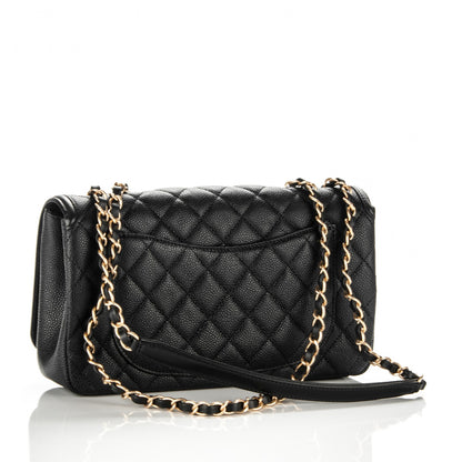 Chanel Caviar Quilted Medium CC Filigree Flap Black 3 of 7