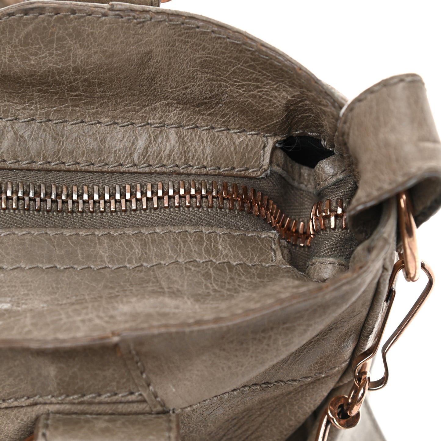 Agneau Giant 21 Rose Gold Hardware Velo Papyrus