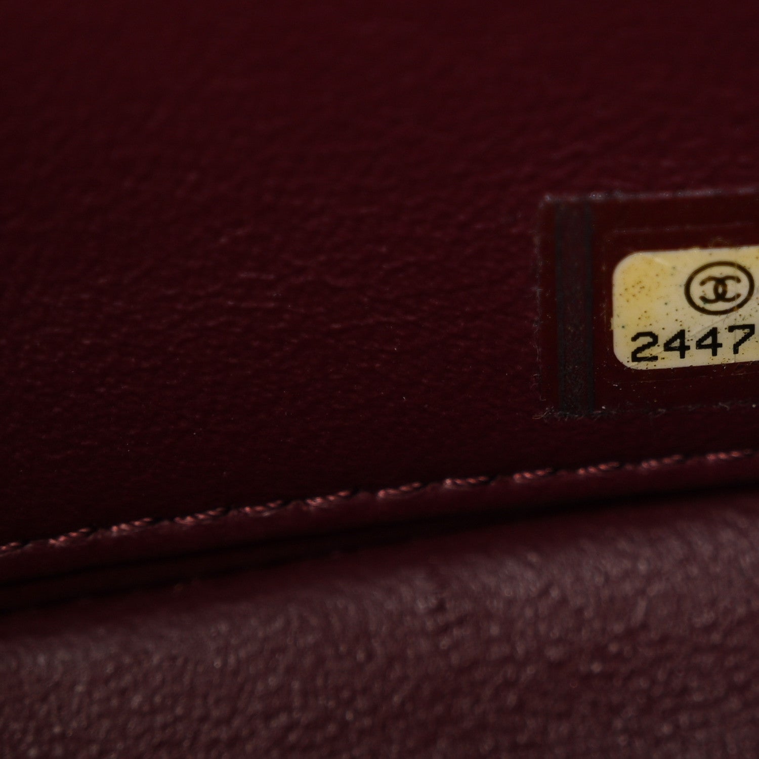 Chanel Lambskin Reversed Chevron Quilted Flap Dark Red 7 of 10