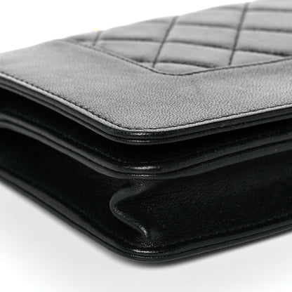 Chanel Sheepskin Quilted Mini Vintage Mademoiselle Wallet On Chain WOC Black 9 of 12
