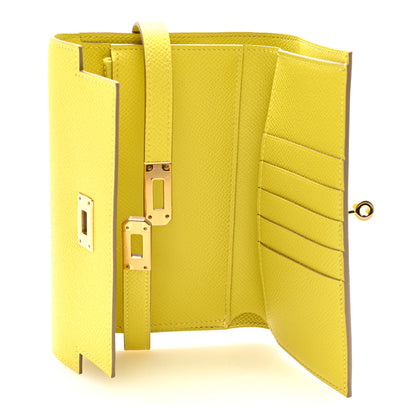 Hermes Epsom Medium Kelly Wallet Lime 5 of 6